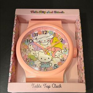 Hello Kitty Pink Table Top Clock
